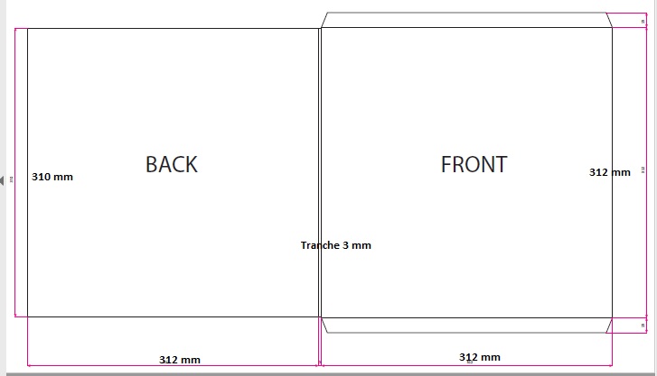 gabarit pochette carton dos carre3mm 1 cote